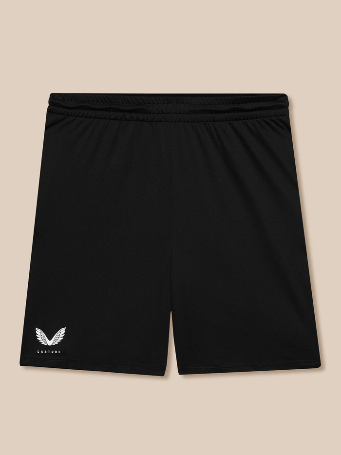Back view of black Adapt Training Shorts with Castore logo at bottom left.