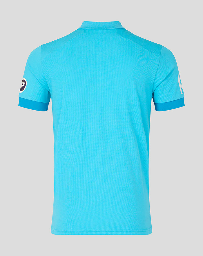 Back view of Mens 26/27 ODI Short Sleeve Shirt in blue