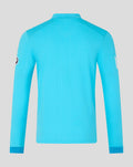 Back view of Mens 26/27 ODI Long Sleeve Shirt in Blue with textured fabric