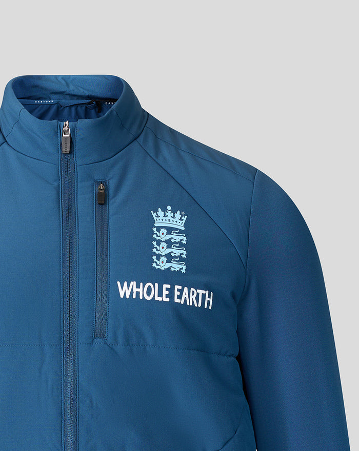 Ensign Blue jacket chest shows England crest with Whole Earth branding.