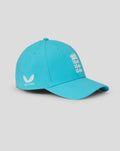 Front-facing turquoise ODI cap with crest embroidery on the front panel