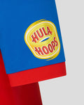 Blue sleeve features a yellow Hula Hoops patch against a red cuff