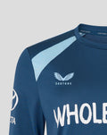 Close-up of the front chest showing Castore branding and bold white lettering across the shirt.
