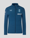 Ensign blue training thermal jacket with England crest and Whole Earth branding on the chest