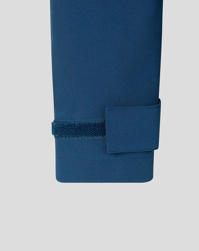 Cuffed sleeve detail of Ensign Blue Training Rain Jacket with adjustable Velcro strap