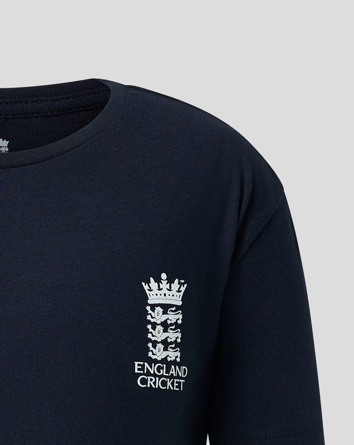 Junior 26/27 Essentials Crest Short Sleeve T-Shirt - Navy