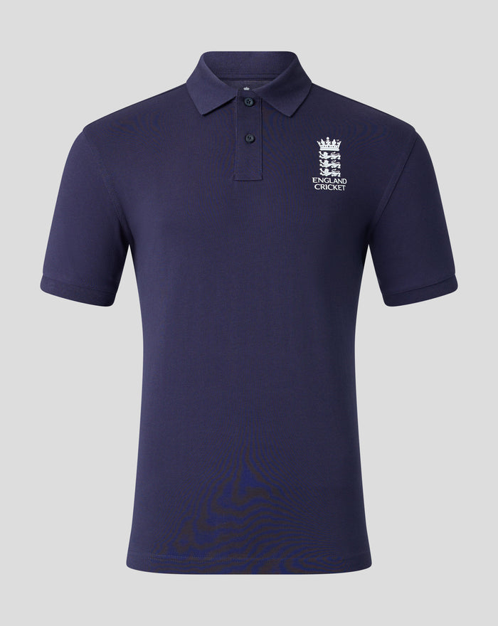 Adults 26/27 Essentials Crest Short Sleeve Polo - Navy