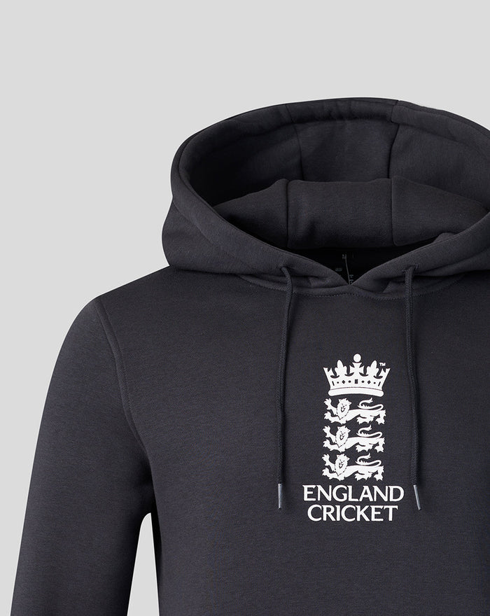Essentials Crest Overhead Hoodie in navy with England Cricket crest on the chest