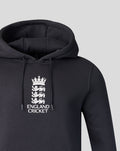 Navy Essentials Crest Overhead Hoodie featuring an England Cricket crest on the chest