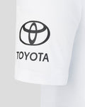 White junior T20 WWC short sleeve shirt with large black Toyota logo on chest