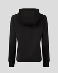 Back view of women's black Ashes Pro Lock Up Logo Hoodie showing the hood from behind