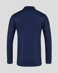 Back view of navy 26/27 performance quarter zip in Peacoat with a clean solid back and long sleeves.