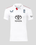 White England Test polo shirt with crest and Toyota logo on the chest
