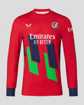 Red T20 sweatshirt featuring Lancashire crest on left chest and Emirates Fly Better graphic across front