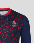 Peacoat navy long sleeve jersey with Lancashire Cricket crest and Castore branding on chest